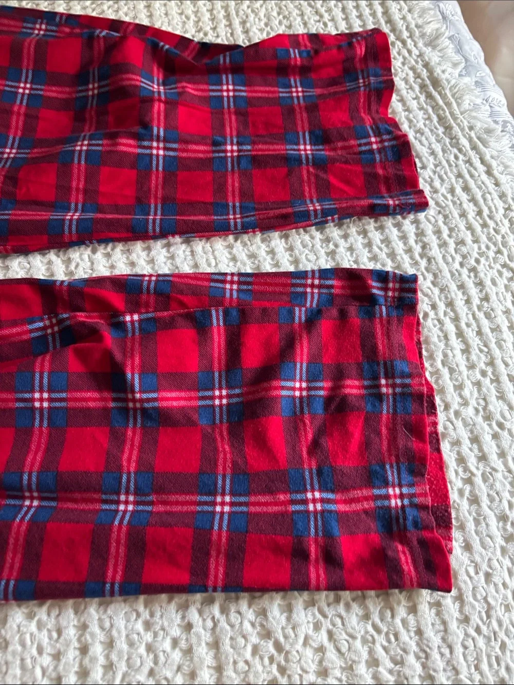 Nautica Red and Navy Soft Flannel Plaid Pajama Bottoms Mens XL